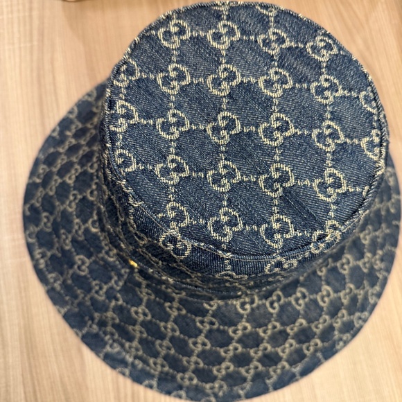 Gucci Denim Monogram Wide-Brim Hat - Picture 6 of 8